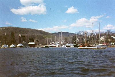 Camden Harbor in April