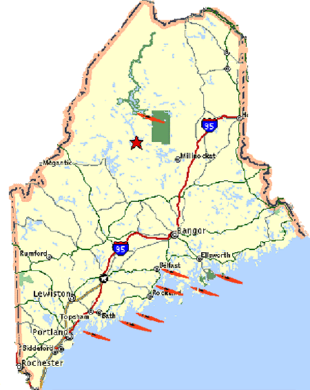 Maine Paddle Map